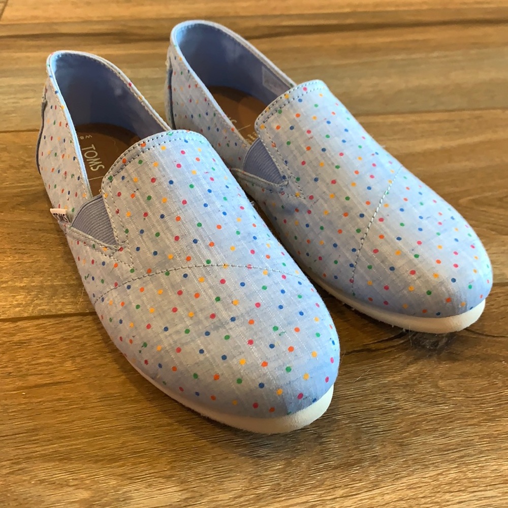 Toms Blue Polka Dot Shoes
